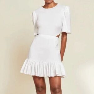 Veronica Beard White Cutout Mini Dress NWT